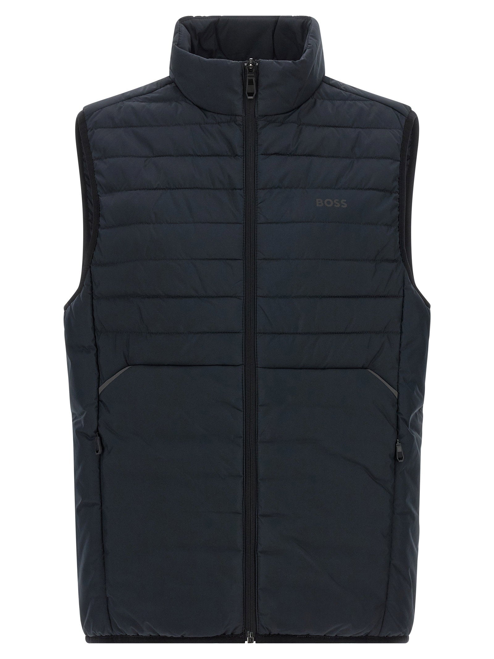 Quilted Technical Vest — navy
