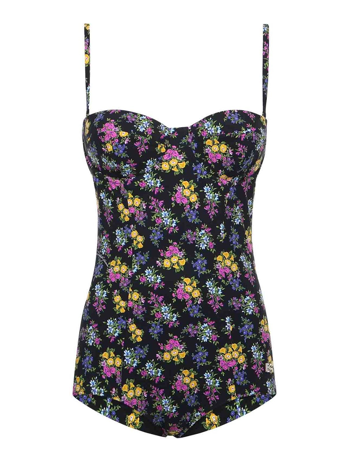 Balconette One-Piece Swimsuit With Print
