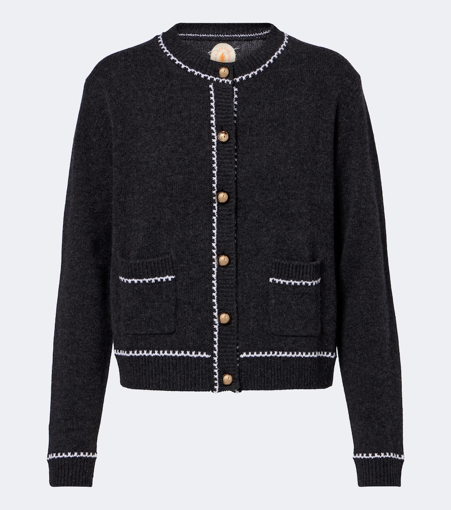 Virgin wool and cashmere cardigan