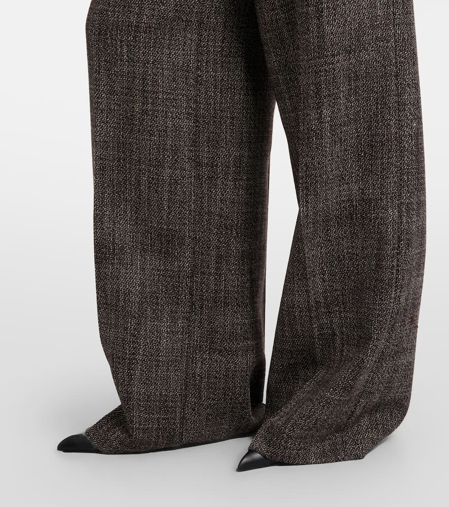 Hawley virgin wool wide-leg pants