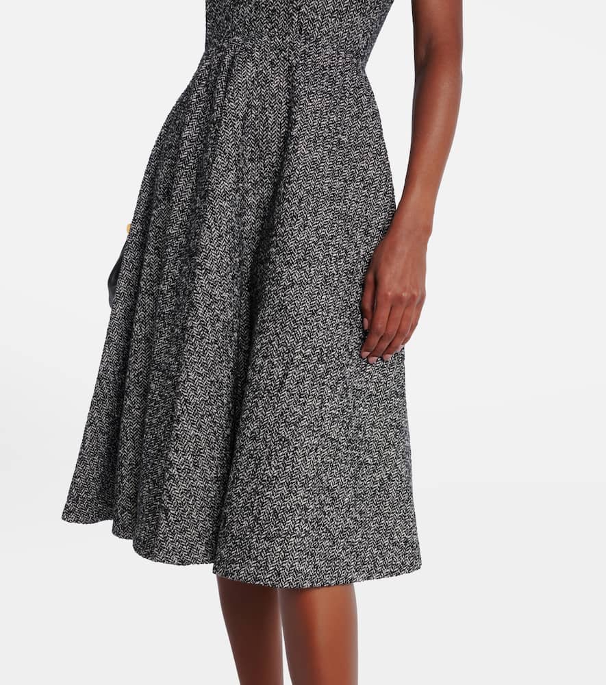 Wool-blend midi dress