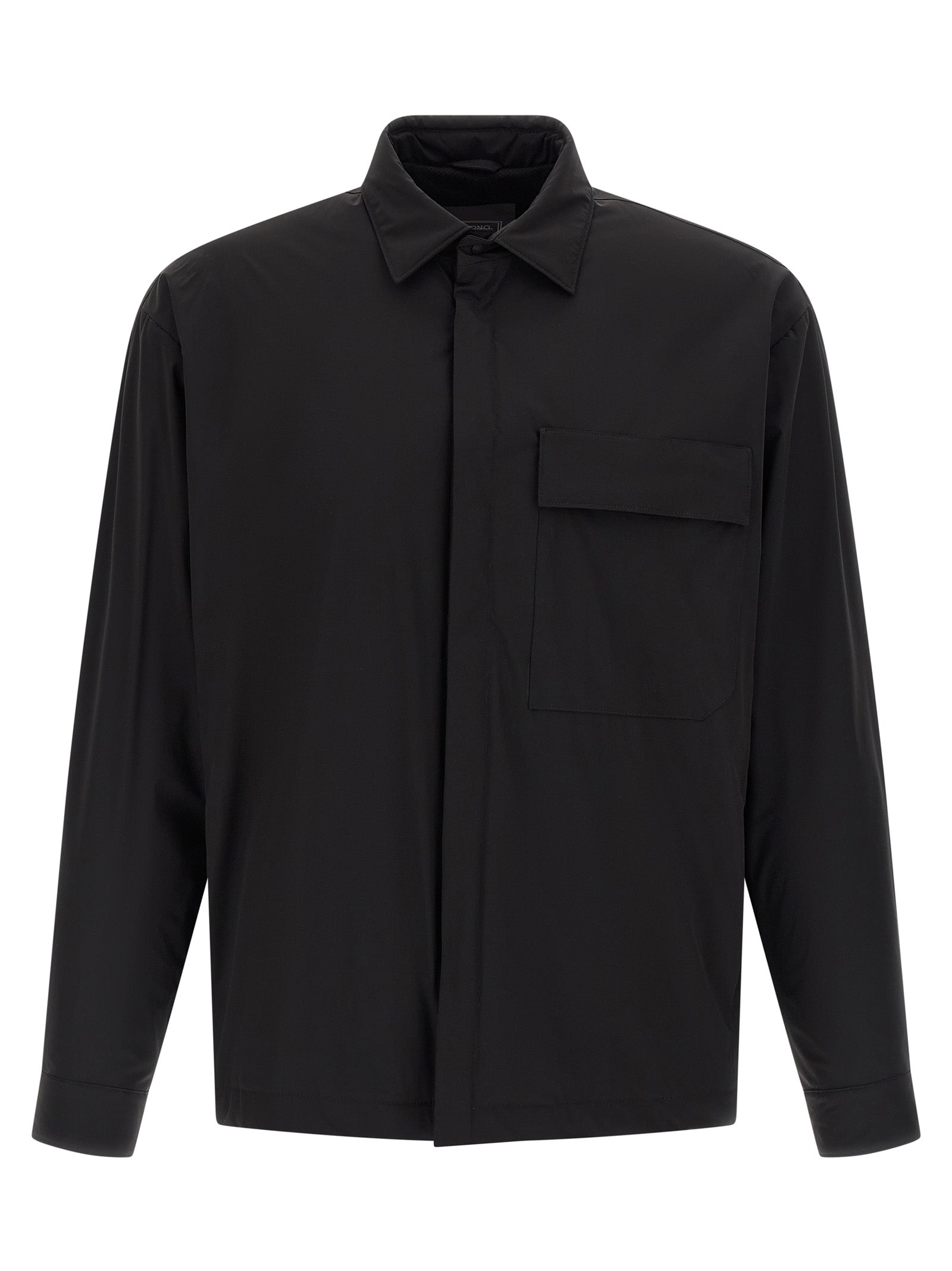 Windproof Polyamide Overshirt — Black