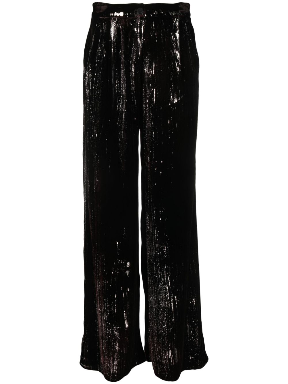 Sequin-embellished flared trousers