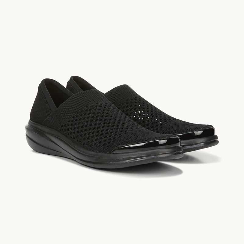 For Charlie Knit Slip On Shoes Black Fabric
