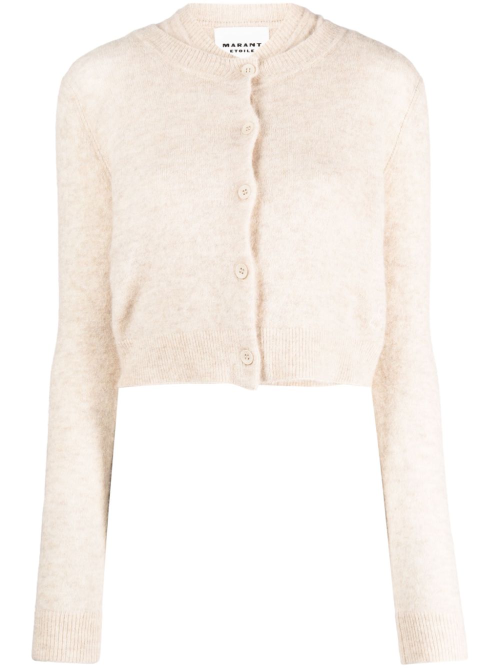 Button-down long-sleeve cardigan - Yellow
