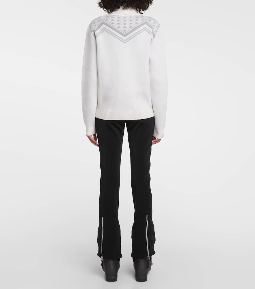 Wool intarsia turtleneck sweater