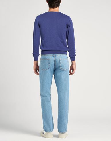 Man Sweater Blue Size L Cotton