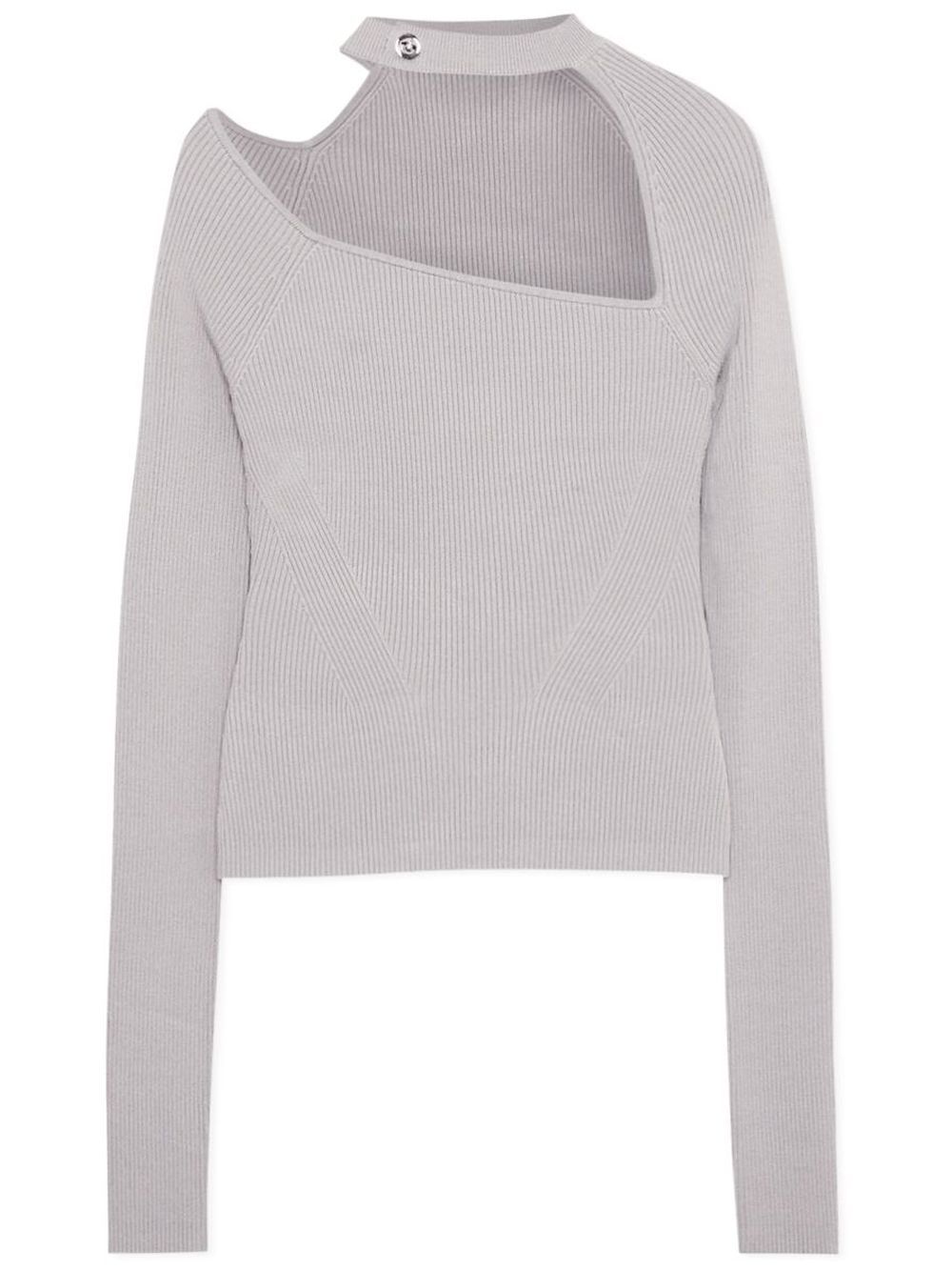 Lysette ribbed-knit top - Neutrals