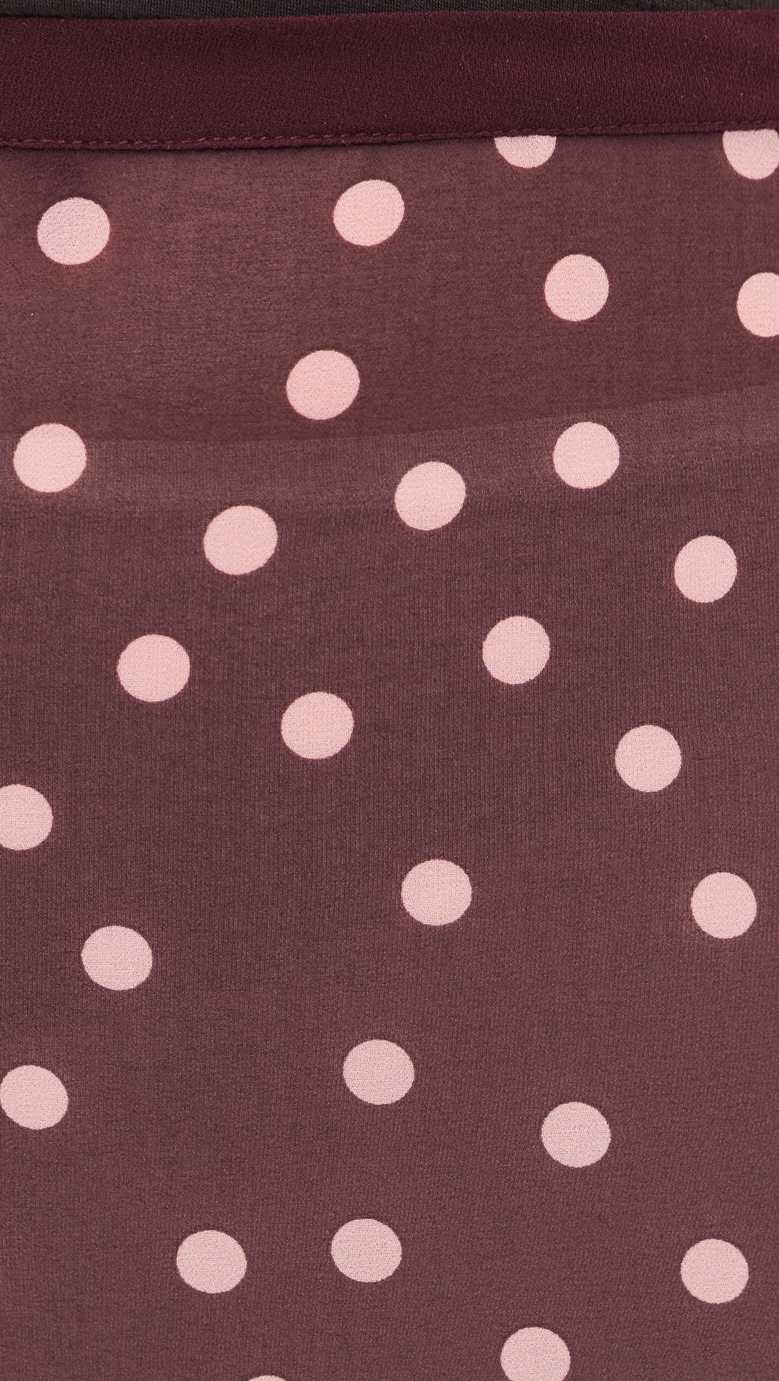 Vilma Sheer Polka Dot Maxi Skirt Wine Polka Dot