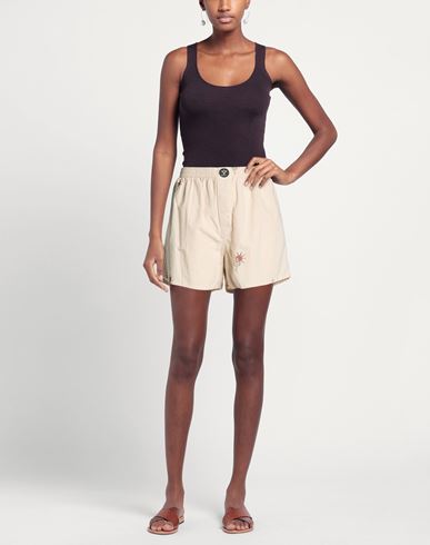 Woman Shorts & Bermuda Shorts Beige Size M Cotton