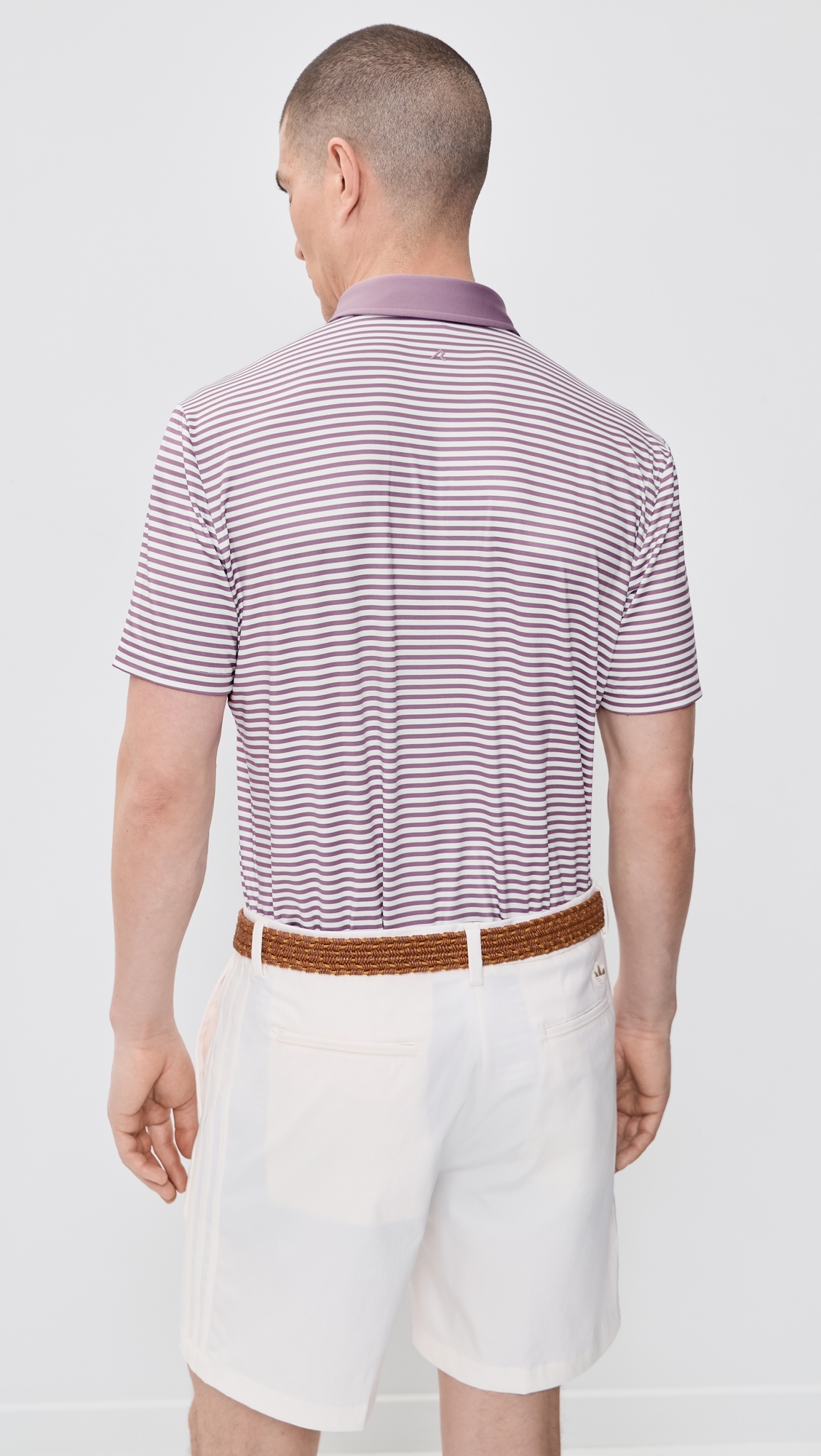 Striped Baker Polo Shirt Lilac
