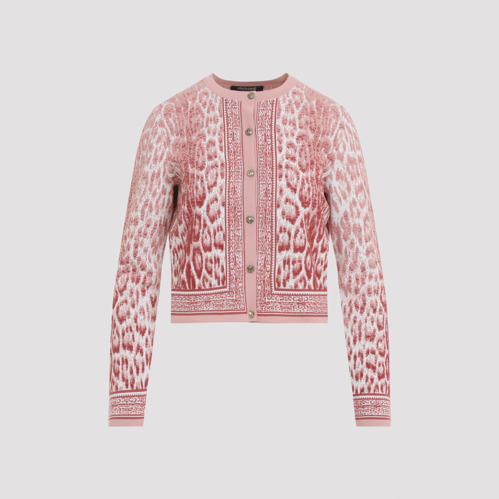 Jaguar Print Cotton-Viscose Cardigan Sweater