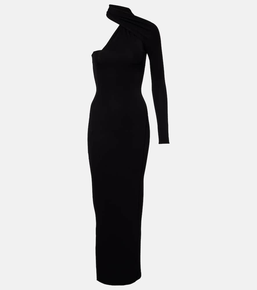 Courrèges One-shoulder crêpe maxi dress