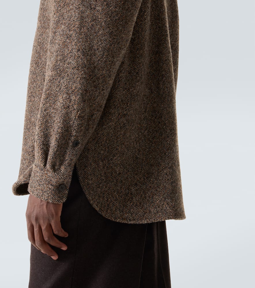 Wool and cotton-blend tweed overshirt