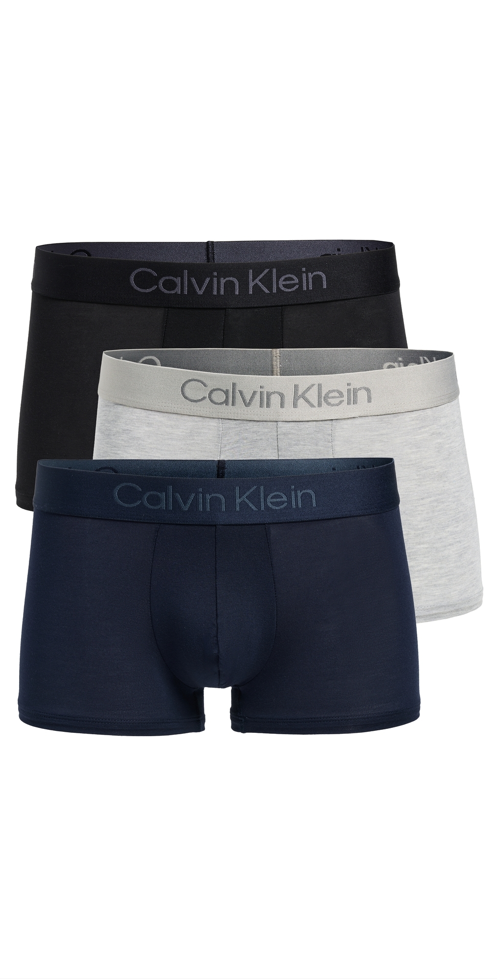 Calvin Klein Underwear Modern Modal 3-Pack Trunks Black/Shoreline/Grey Heather