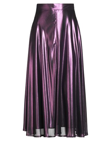 Woman Midi skirt Purple Size 4 Polyester