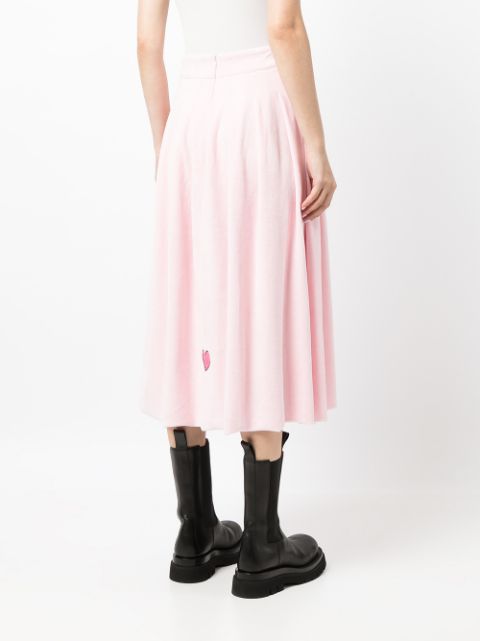 Heart pleated skirt