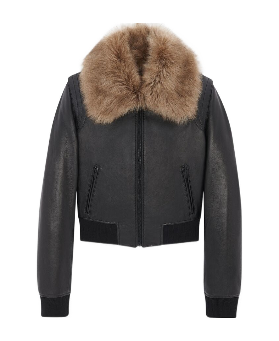 Jacket in lambskin and shearling