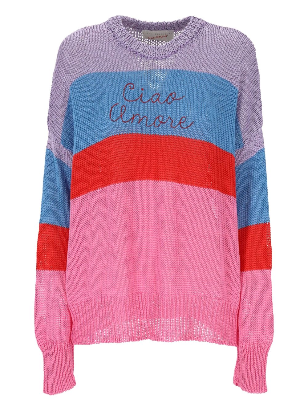 Stripe-detail sweater - Pink