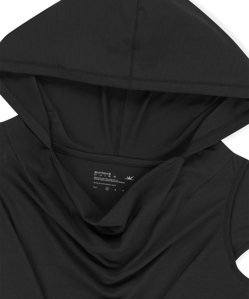 W Polartec Delta FlexAir Hooded Tee Black