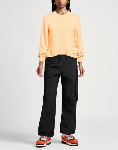 Woman Sweater Orange Size L Polyester, Cotton