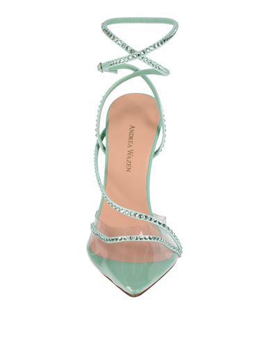 Woman Pumps Light green Size 11 Leather, PVC