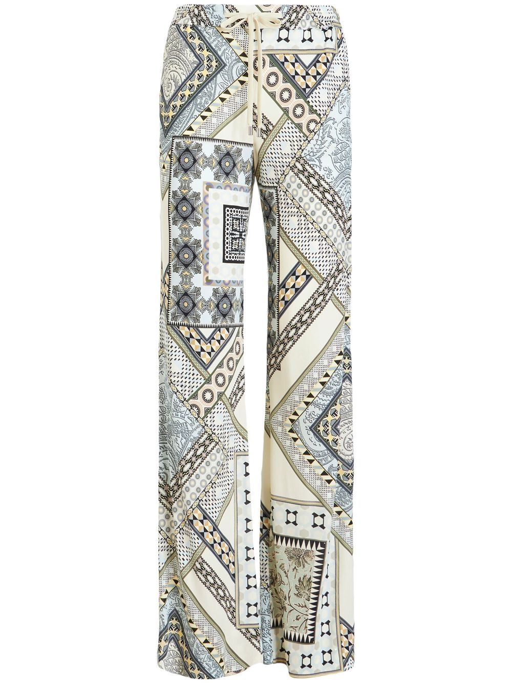 Patchwork track pants - White