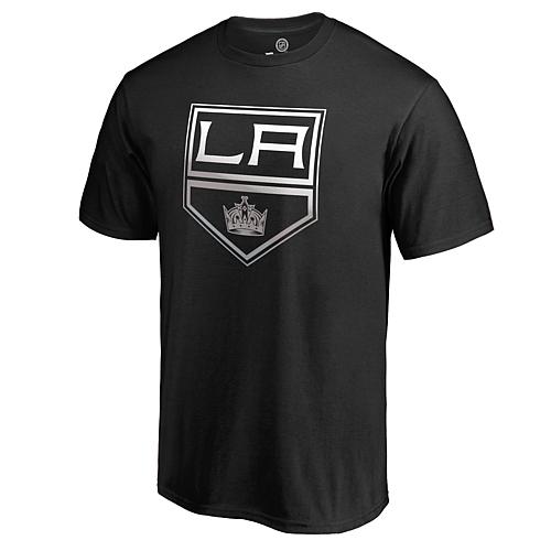 Men's Fanatics Black Los Angeles Kings Gradient Logo T-Shirt