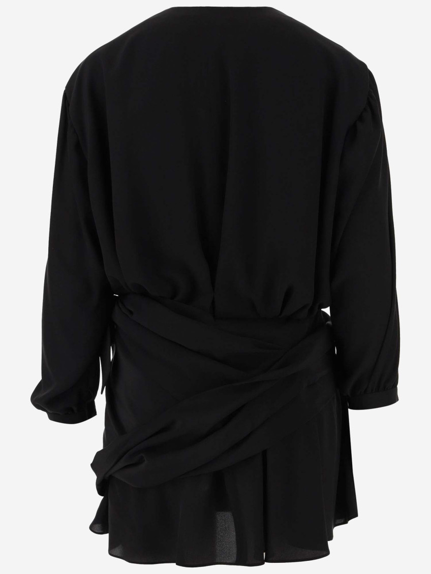 Draped Silk Dress