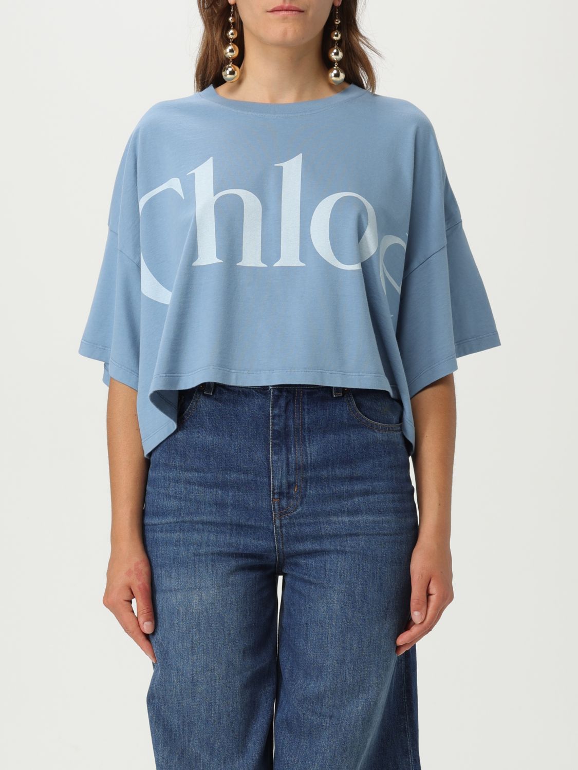 Logo-print T-shirt - Blue