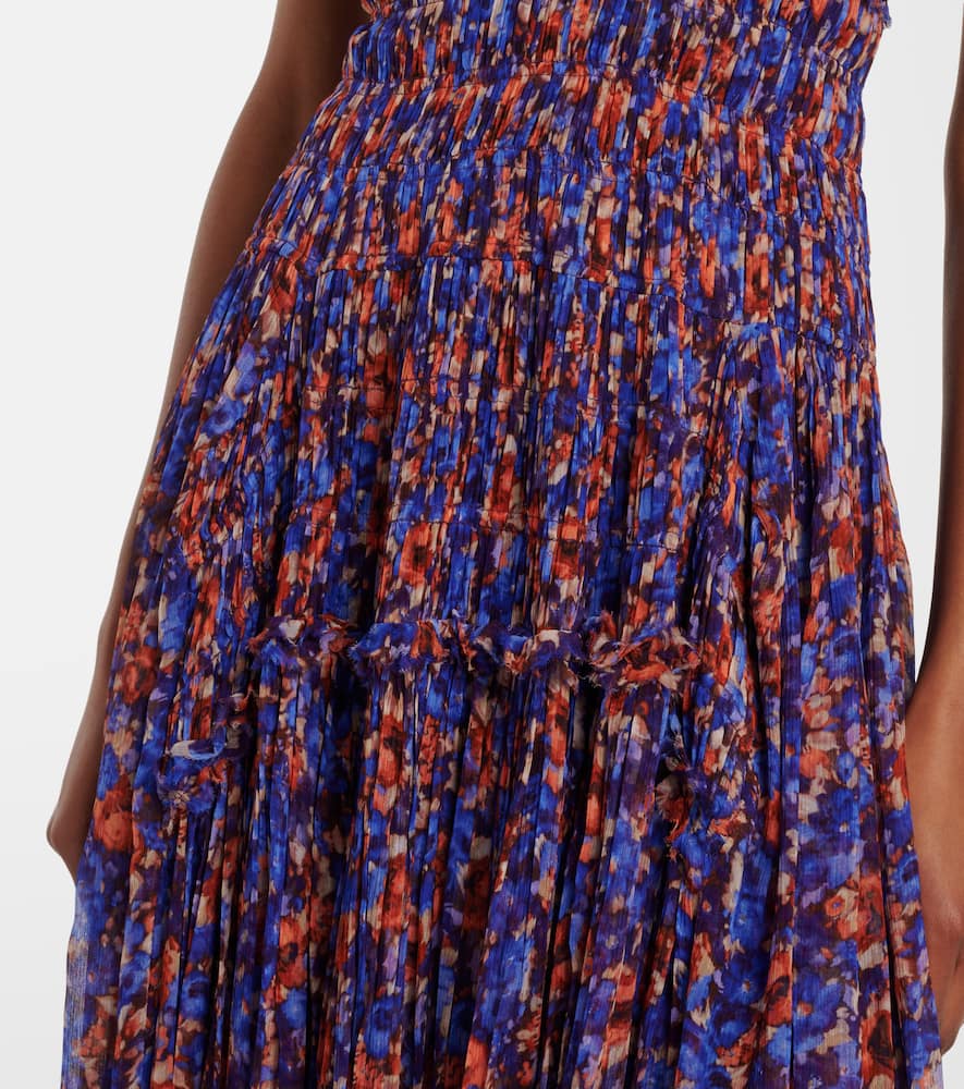 Atrani floral silk chiffon gown