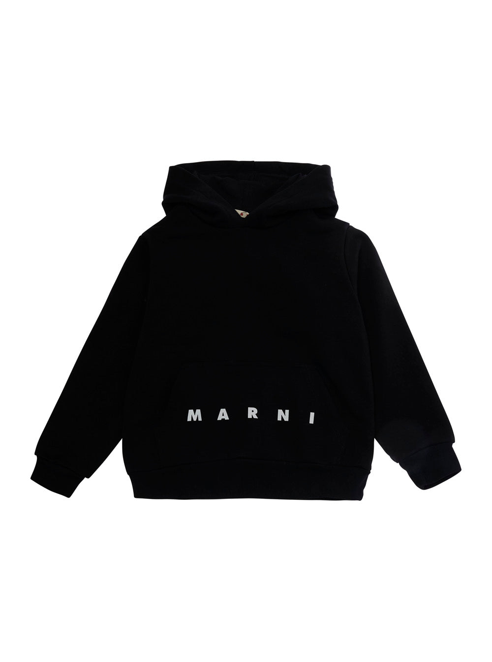 Logo-Embroidered Cotton Hoodie — Black