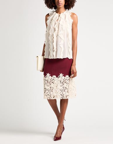 Woman Top Ivory Size 4 Silk