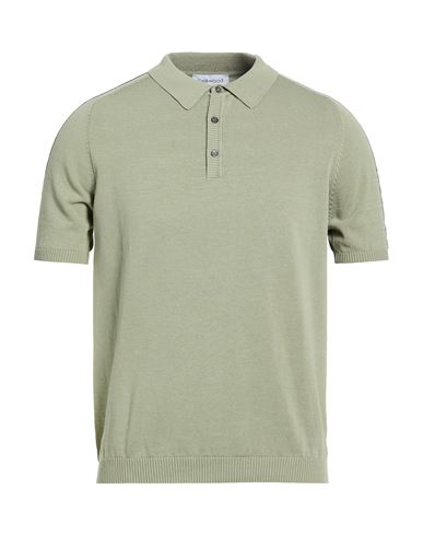 Man Sweater Sage green Size 42 Cotton