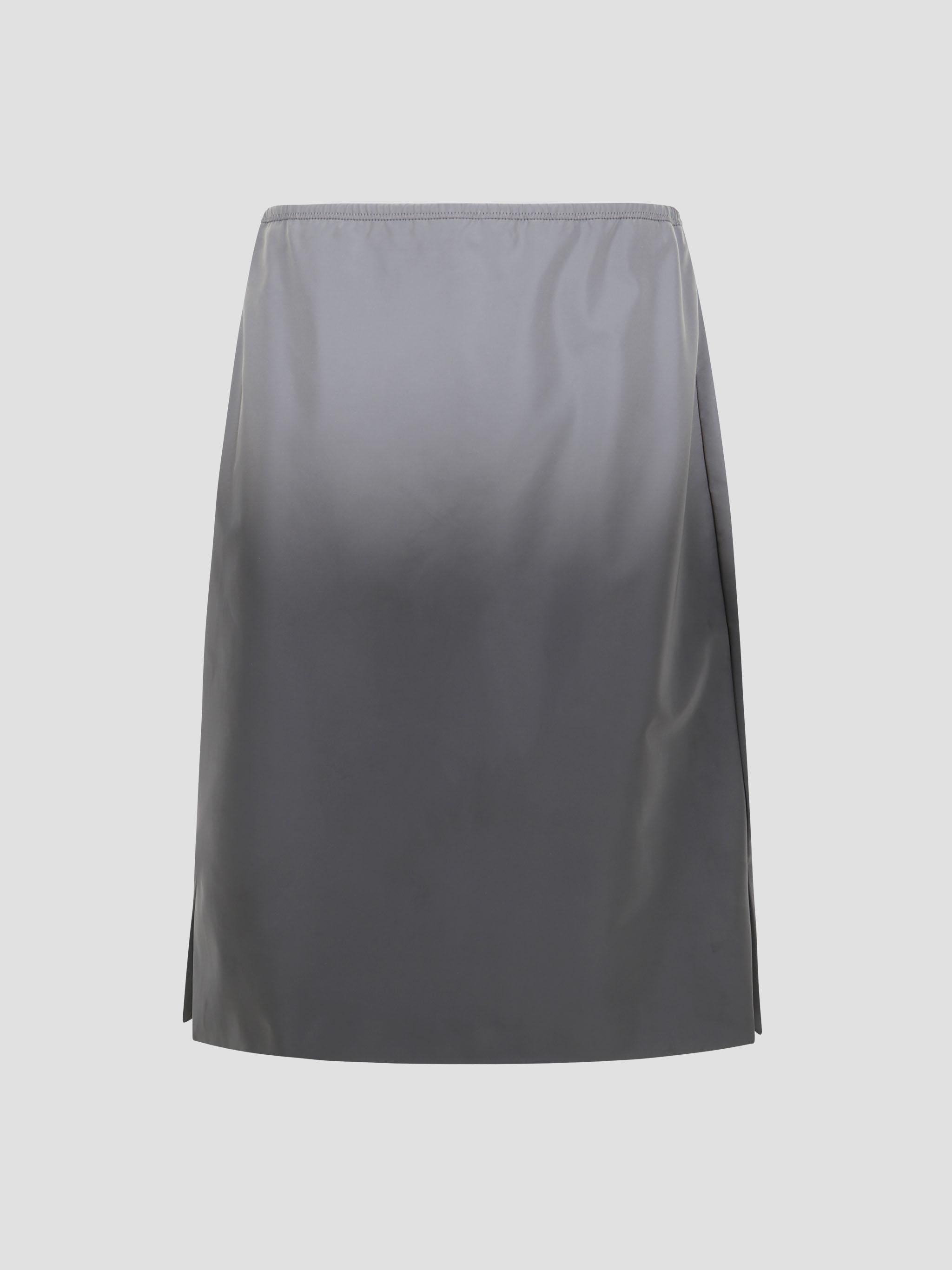 Reflective Mid-Rise Midi Skirt
