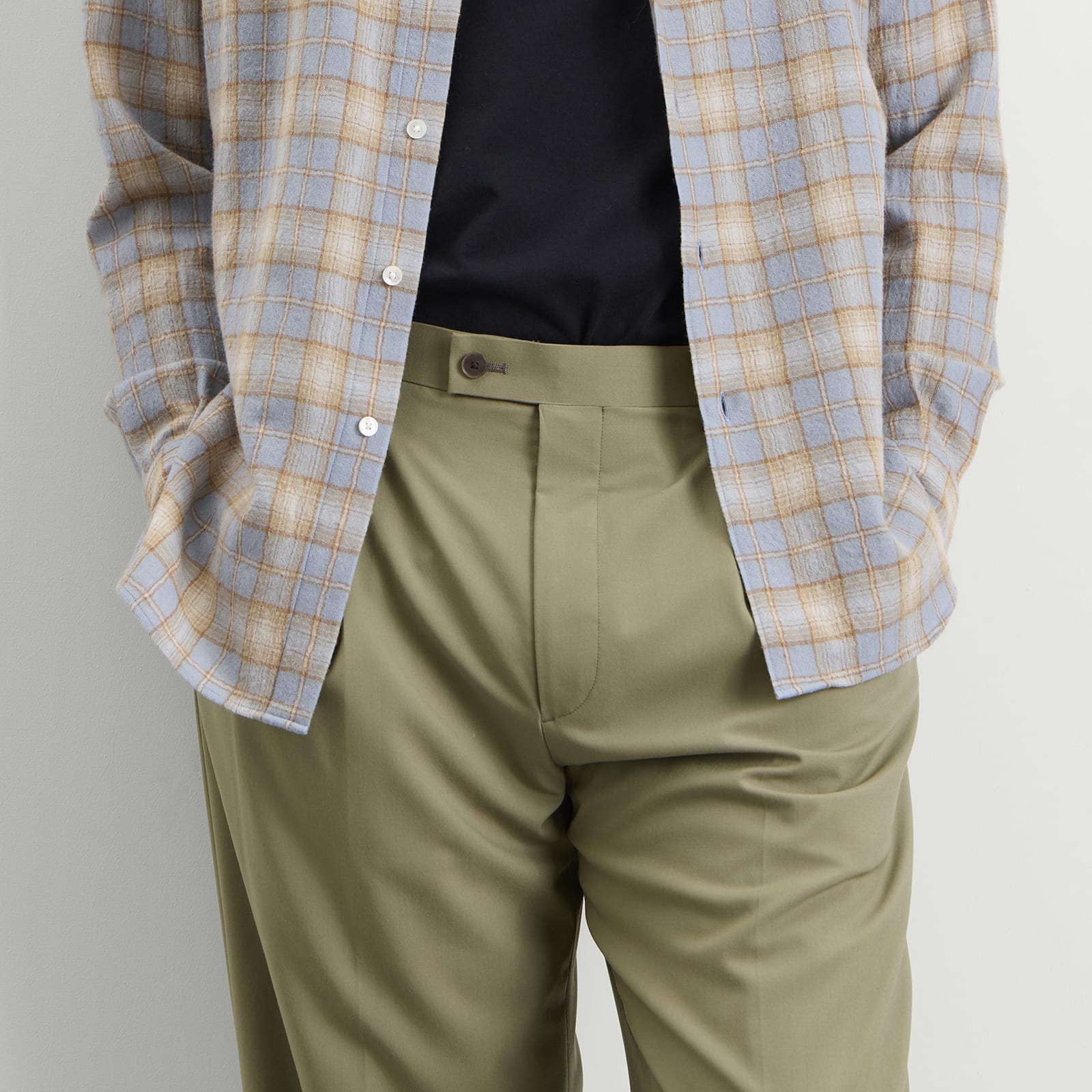 Men's Tropical Wool Trousers Light Khaki