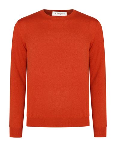 Man Sweater Rust Size 50 Wool