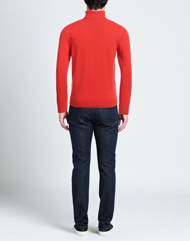 Man Turtleneck Tomato red Size 42 Merino Wool