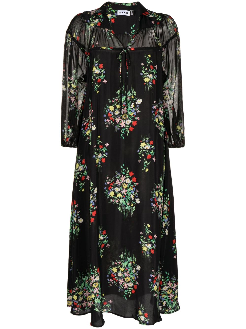 Khaleesha floral-print shift dress - Black