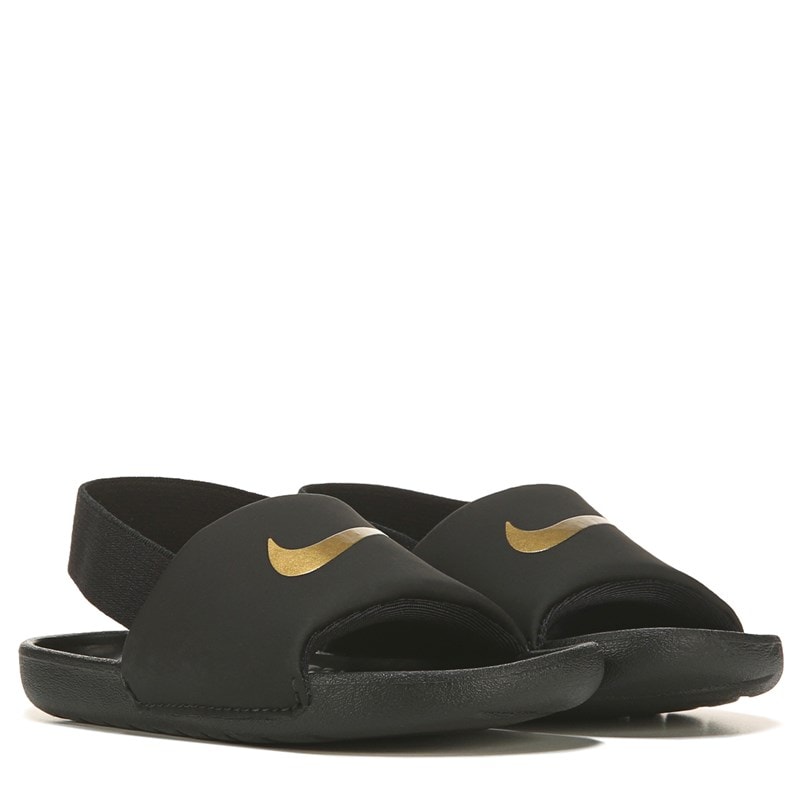 Kids' Kawa Slide Sandal Baby/Toddler Sandals (Black/Gold)