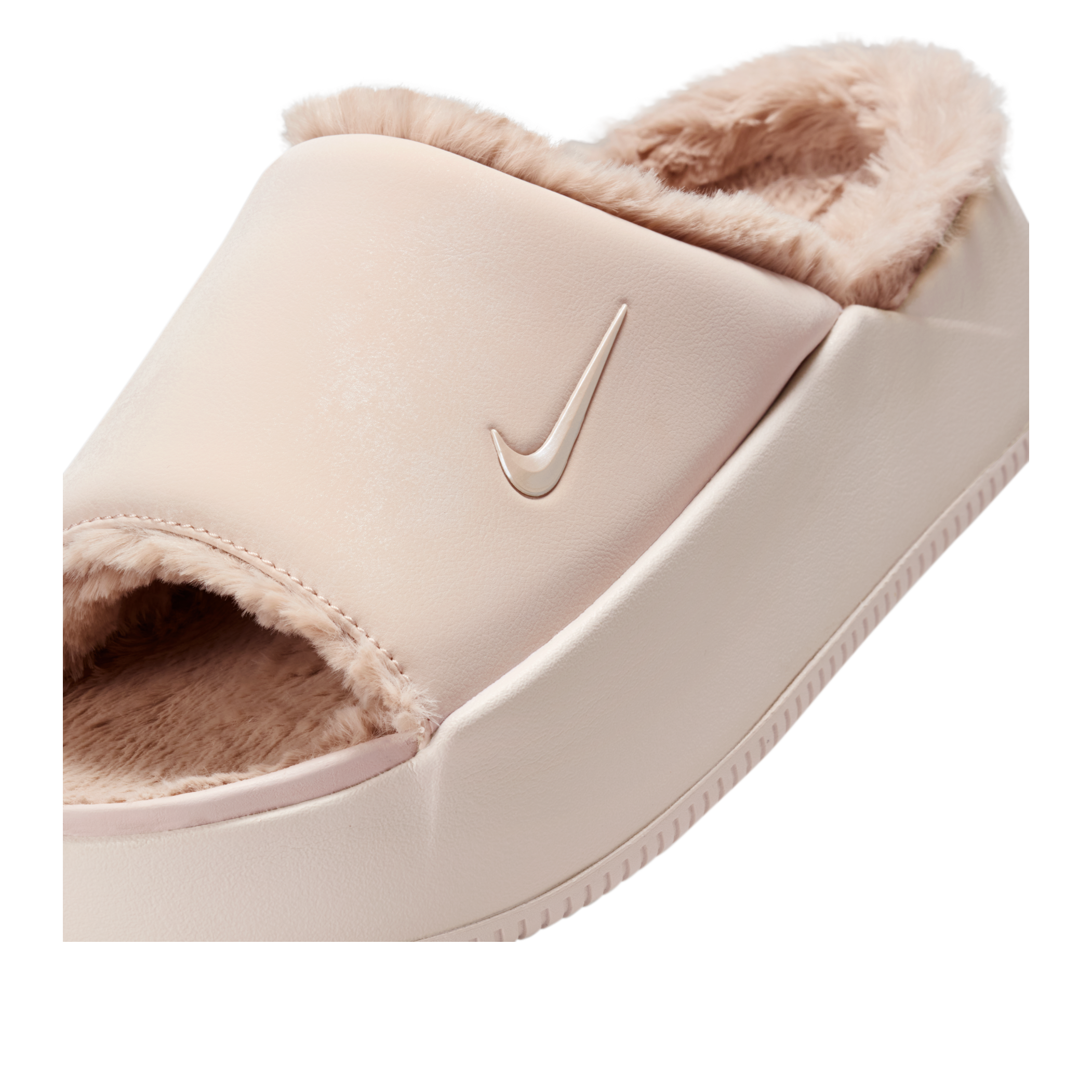(WMNS) Calm Elevation Fur Slides 'Slit Red Malt'
