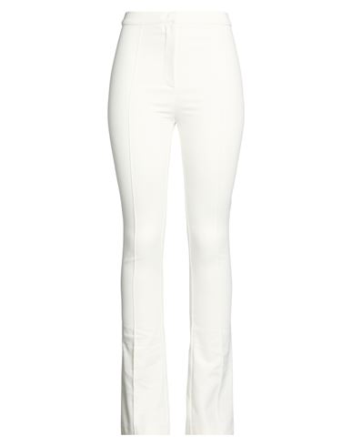 Woman Pants White Size 8 Cotton, Polyamide, Elastane
