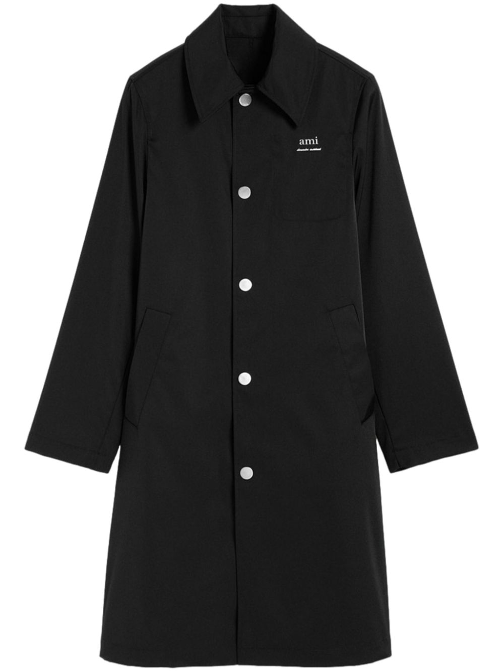 Long-sleeve raincoat - Black