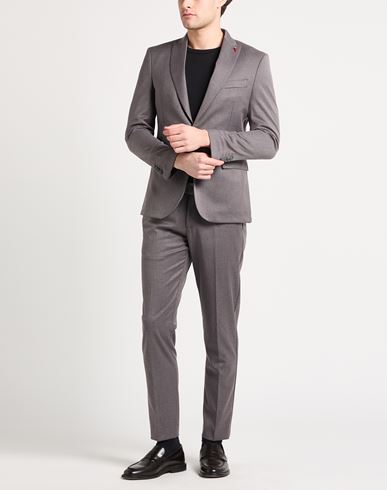 Man Suit Grey Size 34 Polyester, Viscose, Elastane