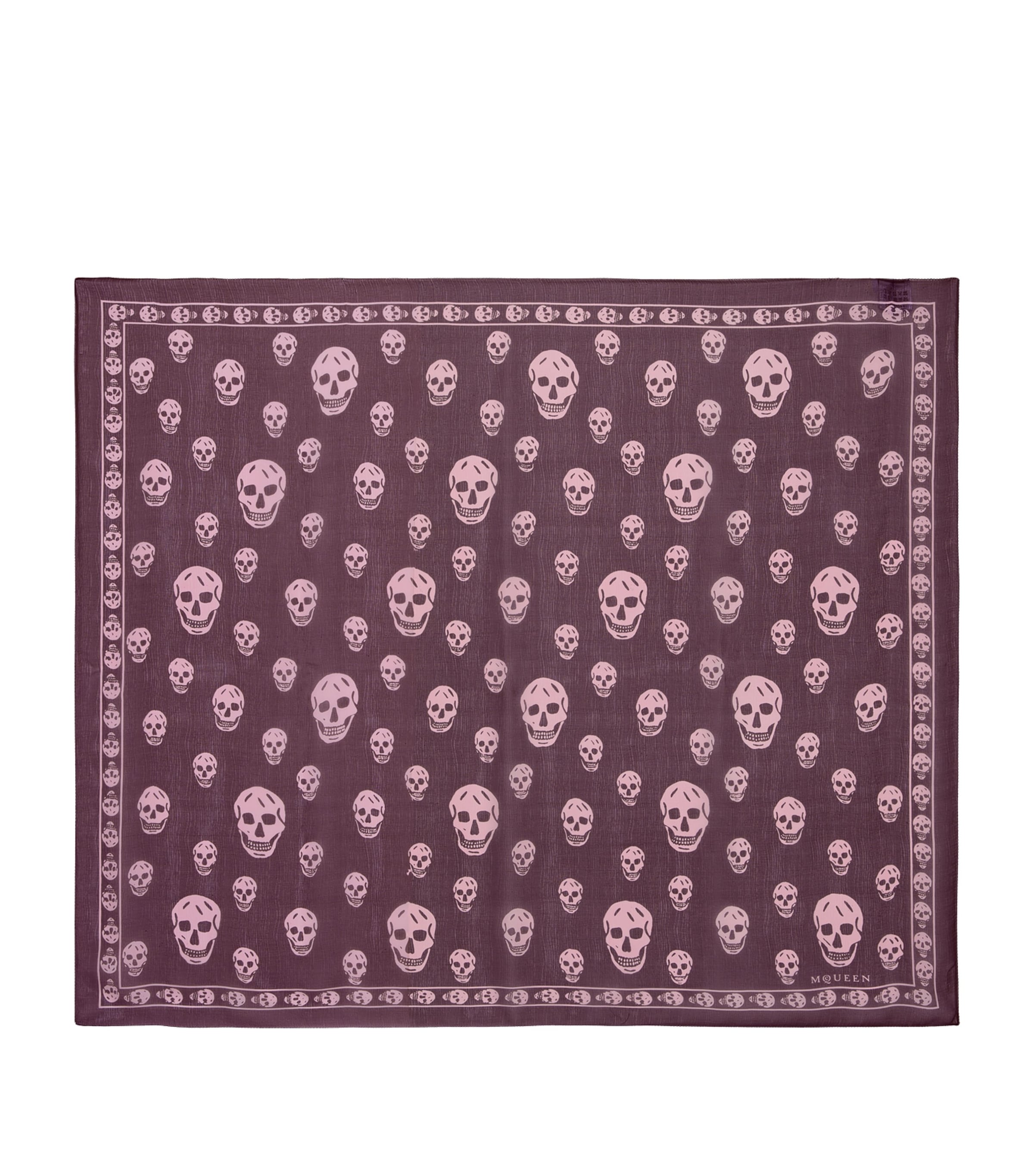 Silk Skull Print Scarf