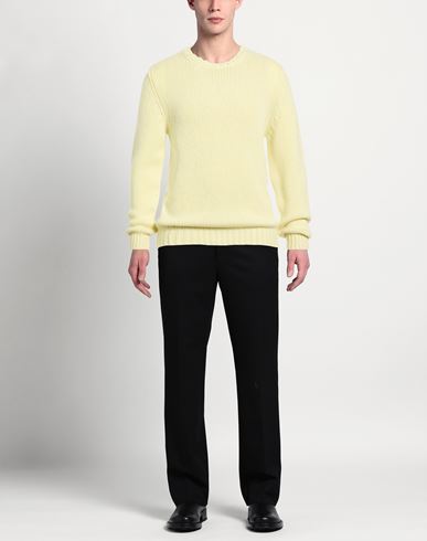 Man Sweater Pastel yellow Size 42 Cashmere
