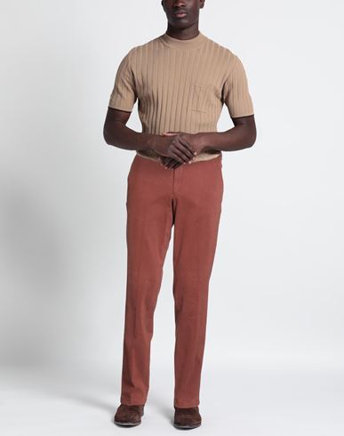 Man Pants Brick Size 36 Cotton, Elastane