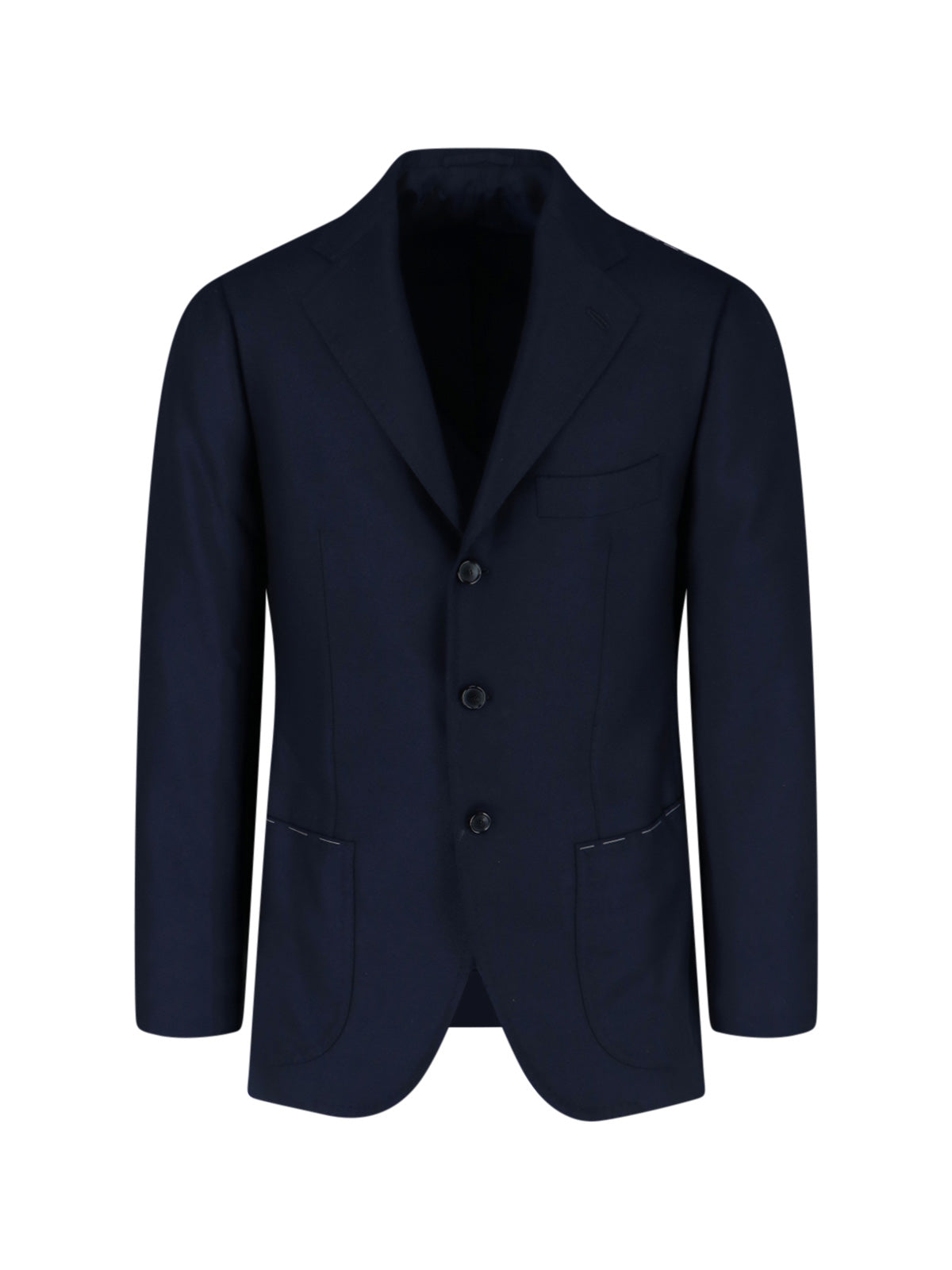 Single-Breasted Blazer - Navy