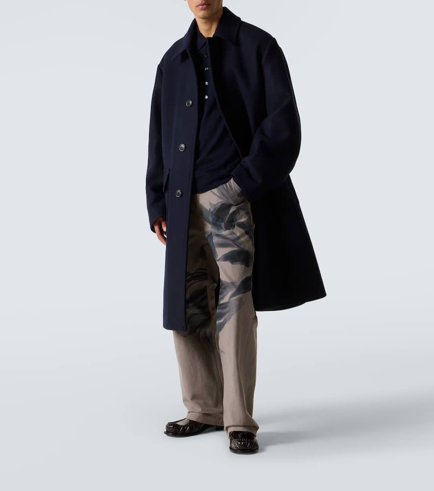 Printed cotton chinos