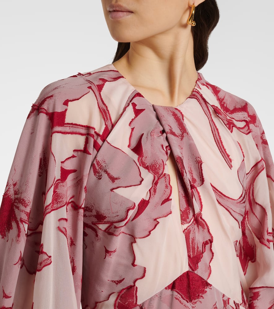 Eve-Ning floral silk-blend gown